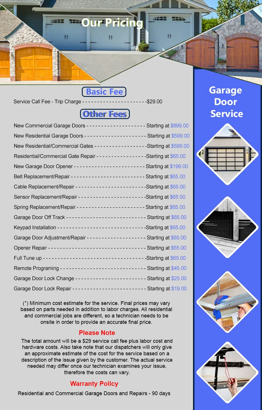 Metro Garage Door Service Warrington, PA 215-874-0148